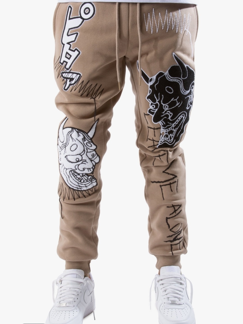 SMOKE RISE NY Heavy Fleece Joggers Drawstring Graphic Streetwear Bold Urban XL